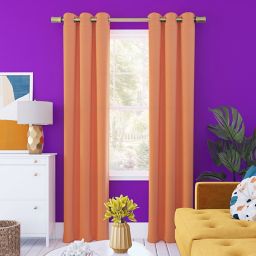 Sun Zero® Harper Bright Vibes Total Blackout 63-Inch Curtain Panel in Orange (Single)