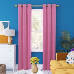 Sun Zero® Harper Bright Vibes Total Blackout 84-Inch Curtain Panel in Pink (Single)