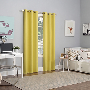 Sun Zero&reg; Harper Bright Vibes Blackout 84-Inch Curtain Panel in Sunflower Yellow (Single). View a larger version of this product image.