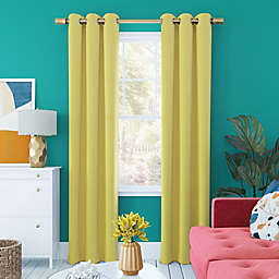 Sun Zero® Harper Bright Vibes Total Blackout 96-Inch Curtain in Sunflower Yellow (Single)