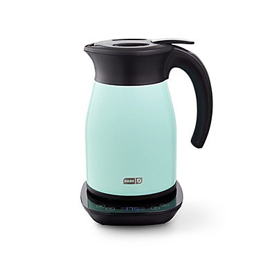 Dash&reg; 1.7-Liter Insulated Electric Kettle with Temperature Control in Aqua. View a larger version of this product image.