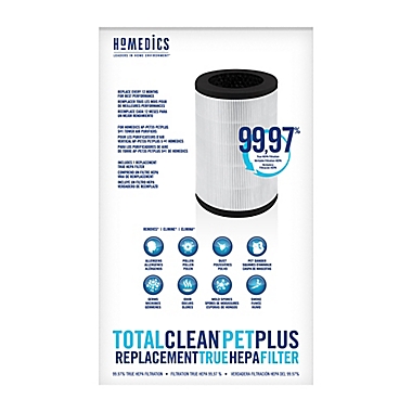 HoMedics&reg; TotalClean&reg; PetPlus True HEPA Filter Replacements in White. View a larger version of this product image.