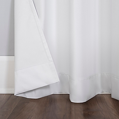 Sun Zero&reg; Harper Bright Vibes Total Blackout 63-Inch Curtain Panel in White (Single). View a larger version of this product image.