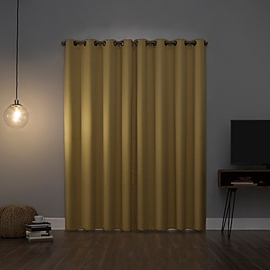 Sun Zero&reg; Oslo Theater Grade 84-Inch 100% Blackout Curtain Panel in Flax Yellow (Single). View a larger version of this product image.