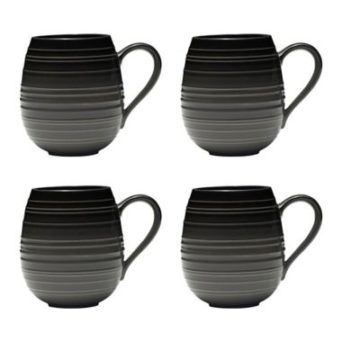 Mikasa&reg; Swirl Ombre Coupe 16-Piece Dinnerware Set in Graphite. View a larger version of this product image.