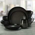 Alternate image 1 for Mikasa&reg; Swirl Ombre Coupe 16-Piece Dinnerware Set in Graphite