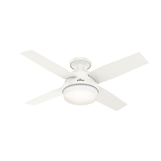 Hunter Fan 44 inch White Finish Ceiling Fan w/ 3-Light Fixture & Remote Control 