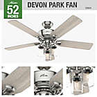 Alternate image 9 for Hunter&reg; Devon Park 52-Inch Ceiling Fan with LED Light in Brushed Nickel