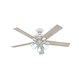 Hunter® Whittier 52-Inch Ceiling Fan with LED Light in Matte White