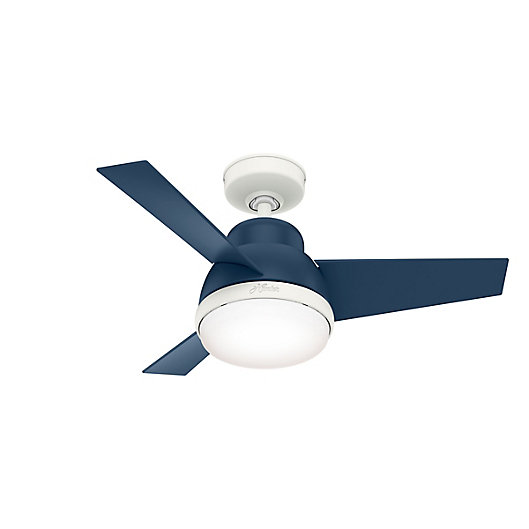 Hunter Valda 36 Inch 2 Light Led Ceiling Fan In Blush With Remote Control Bed Bath Beyond - 36 White Ceiling Fans With Lights
