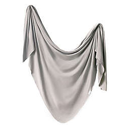 Copper Pearl Stone Knit Swaddle Blanket in Grey