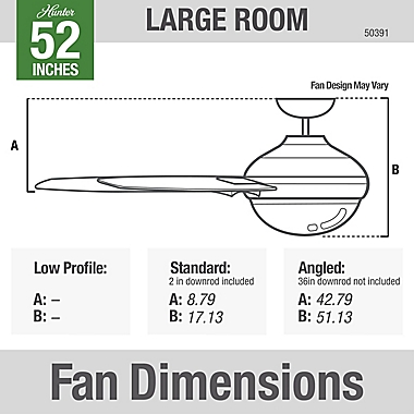 Hunter&reg; Port Royale 52-Inch LED Indoor/Outdoor Ceiling Fan with Remote Control. View a larger version of this product image.