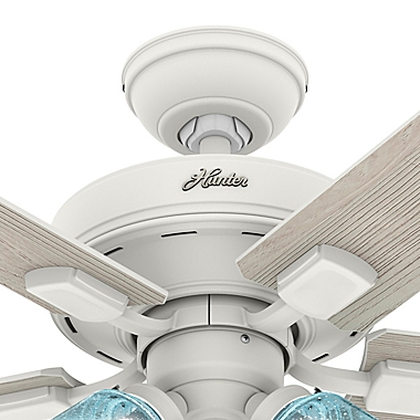 Hunter Whittier 52 Inch Ceiling Fan With Led Light In Matte White Bed Bath Beyond - Low Profile Ceiling Fan No Light Menards