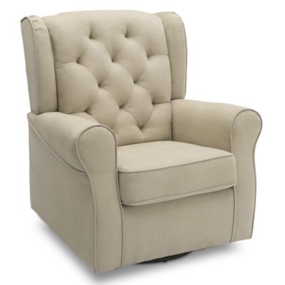 beige nursery glider