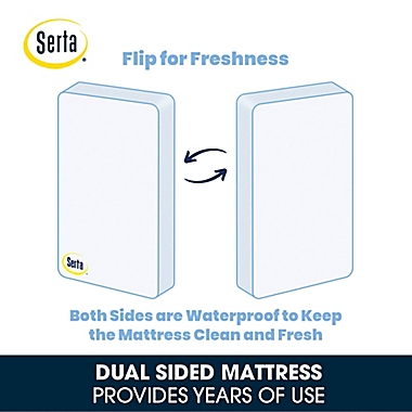 Serta&reg; Perfect Balance 4-inch Mini Crib Mattress in White. View a larger version of this product image.