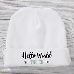 Size 0-6M Hello World Baby Hat