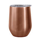 Alternate image 0 for Oggi&trade; Cheers&trade; Stainless Steel Wine Tumbler with Clear Lid in Rose Gold