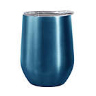 Alternate image 0 for Oggi&trade; Cheers&trade; Stainless Steel Wine Tumbler with Clear Lid in Blue