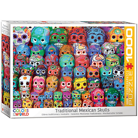 Alternate image 1 for Eurographics Traditional Mexican Skulls 1000-Piece Jigsaw Puzzle