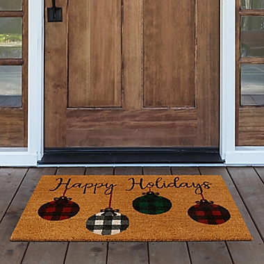 Elrene Home Fashions Holidays Ornaments 18&quot; x 30&quot; Coir Door Mat. View a larger version of this product image.