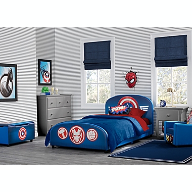 The Avengers Upholstered Twin Bed by Delta Children. View a larger version of this product image.