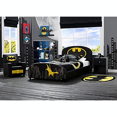 Children DC Comics Batman Upholstered Headboard Black Twin 