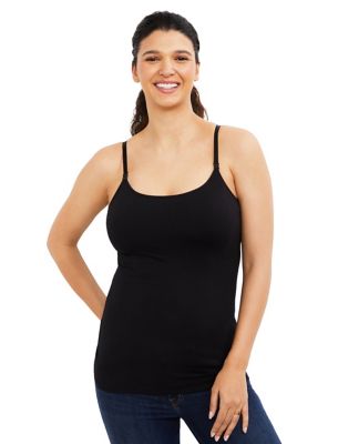 Women's Maternity Bra Cotton Nursing Tank Top Camis with Built-in
