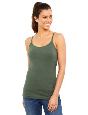 A Pea in the Pod Large Luxe Clip Down Nursing Cami in Olive