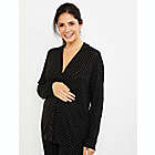 Alternate image 2 for A Pea In the Pod Size Large Button Front Nursing Pajama Set in Black