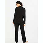 Alternate image 1 for A Pea In the Pod Size Large Button Front Nursing Pajama Set in Black