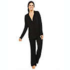 Alternate image 0 for A Pea In the Pod Size Large Button Front Nursing Pajama Set in Black