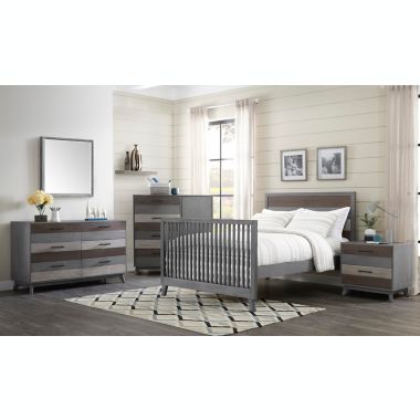 Soho Baby Cascade 4-in-1 Convertible Crib in Grey. View a larger version of this product image.