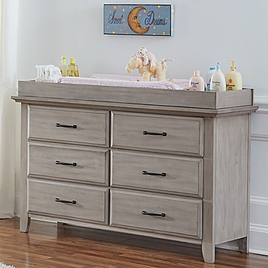 Soho Baby Chandler Changing Topper in Stonewash. View a larger version of this product image.