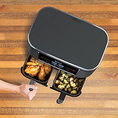 Ninja&reg; Foodi&reg; 6-in-1 Two-Basket Air Fryer in Silver/Black. View a larger version of this product image.