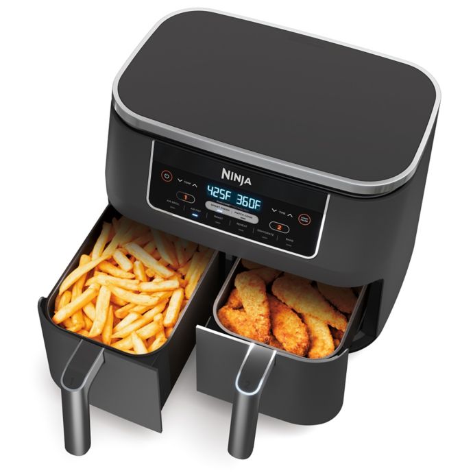 Ninja® Foodi® 6in1 TwoBasket Air Fryer in Silver/Black Bed Bath