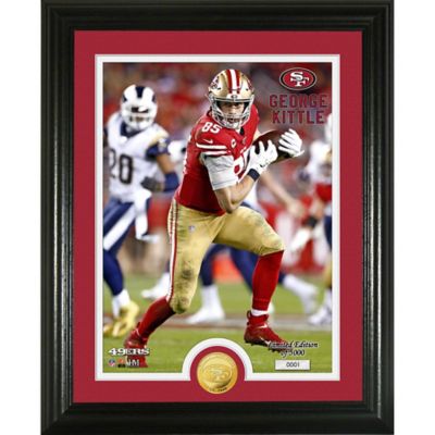 George Kittle San Francisco 49ers Fanatics Authentic Framed 15 x 17  Impact Player Collage with a Piece of Game-Used Football - Limited Edition  of 500