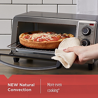 Black &amp; Decker&trade; Natural Convection 4-Slice Toaster Oven in Stainless Steel. View a larger version of this product image.
