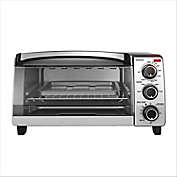 Black &amp; Decker&trade; Natural Convection 4-Slice Toaster Oven in Stainless Steel