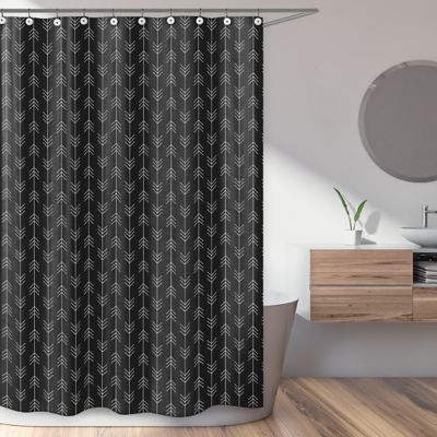 Black and White Chevron Shower Curtain FREE SHIPPING! 