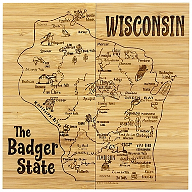 Totally Bamboo Wisconsin Puzzle 5-Piece Coaster Set. View a larger version of this product image.