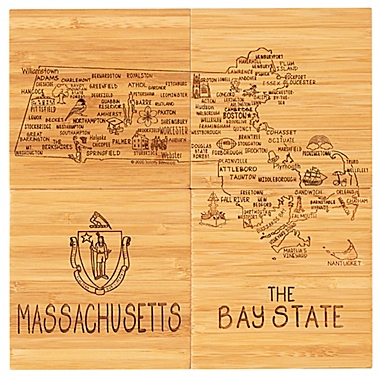 Totally Bamboo Massachusetts Puzzle 5-Piece Coaster Set. View a larger version of this product image.