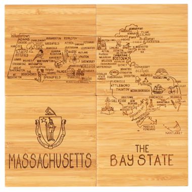 Totally Bamboo Massachusetts Puzzle 5-Piece Coaster Set. View a larger version of this product image.