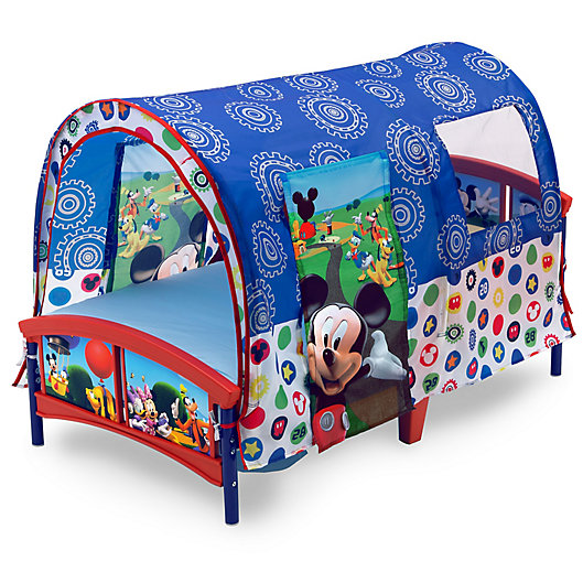 Alternate image 1 for Disney Mickey Mouse Toddler Bed in Blue by Delta Children