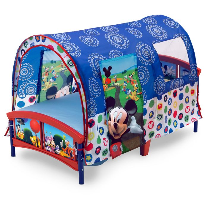 Disney Mickey Mouse Toddler Bed In Blue By Delta Children Bed Bath Beyond