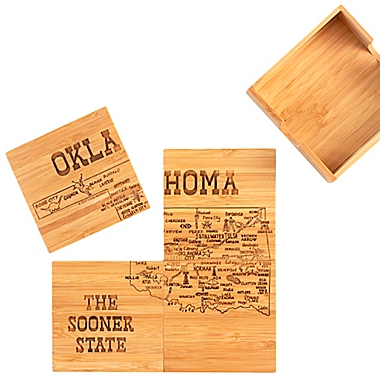 Totally Bamboo Oklahoma Puzzle 5-Piece Coaster Set. View a larger version of this product image.