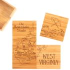 Alternate image 0 for Totally Bamboo West Virginia Puzzle 5-Piece Coaster Set