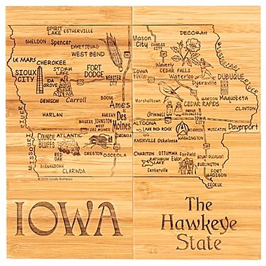 Totally Bamboo Iowa Puzzle 5-Piece Coaster Set. View a larger version of this product image.
