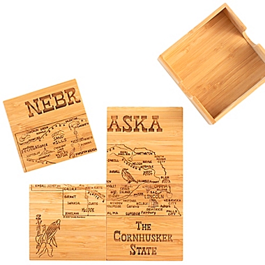 Totally Bamboo Nebraska Puzzle 5-Piece Coaster Set. View a larger version of this product image.