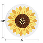 Alternate image 1 for Sweet Jojo Designs Sunflower 30&quot; Round Area Rug in Yellow/Orange