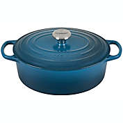 Le Creuset&reg; Signature Cast Iron Covered Oval Dutch Oven in Deep Teal